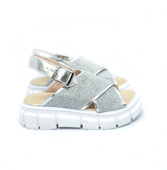 Sandalia Niña Glitter Plata a.Jana - comprar online