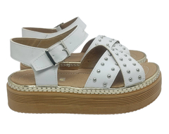 Sandalia con tachas blanca Calfas Art. Maria - comprar online