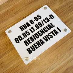 PLACA DE ENDEREÇO - BRANCA - comprar online