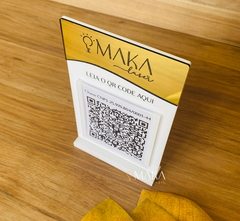 PLACA PARA QRCODE - 1 LUGAR - QRC1 - Maka Laser | Loja de Produtos Criativos