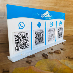 PLACA PARA QR CODE - 4 LUGARES - QRC4 - comprar online