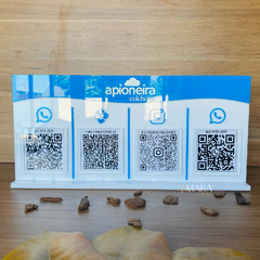 PLACA PARA QR CODE - 4 LUGARES - QRC4 - loja online