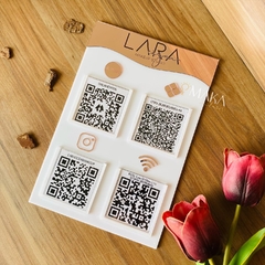 PLACA PARA QR CODE **PAREDE** - 4 LUGARES