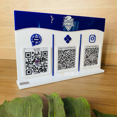 PLACA PARA QR CODE - 3 LUGARES - QRC3