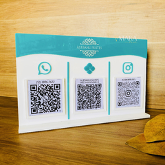 PLACA PARA QR CODE - 3 LUGARES - QRC3 na internet