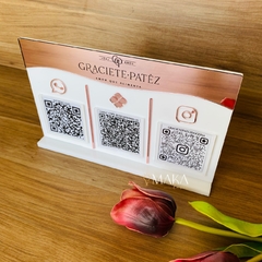 PLACA PARA QR CODE - 3 LUGARES - QRC3 na internet