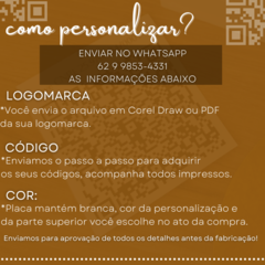 PLACA PARA QRCODE - 1 LUGAR - QRC1 - loja online