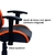 Cadeira Gamer - Cadeira Massageadora Ktrone da Ktrok na TechHut - Giratória e Retrátil, com apoio para os pés, cor preta com detalhes laranja - Cadeira ergonômica Gamer Ktrok com massageador automático - Loja TechHut - techhut.com.br