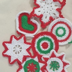 Pack 7 Adornos Crochet - Almacén de Cosillas