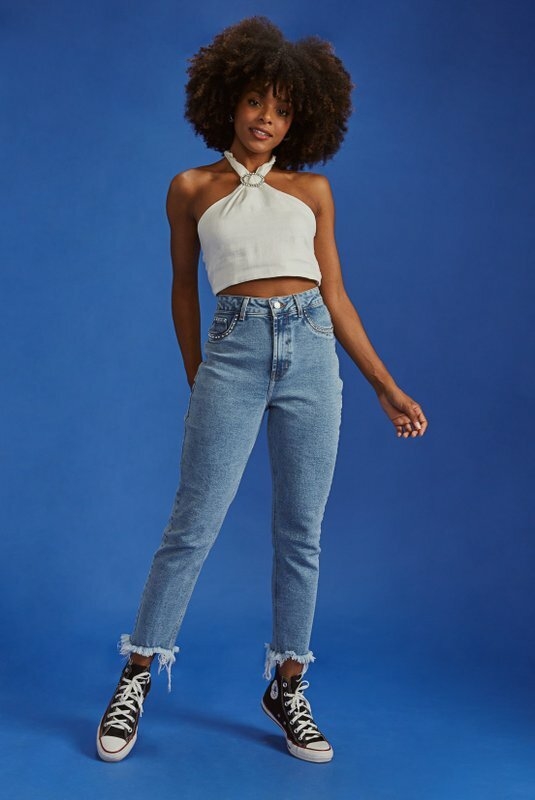 Calça Jeans Mom Fit