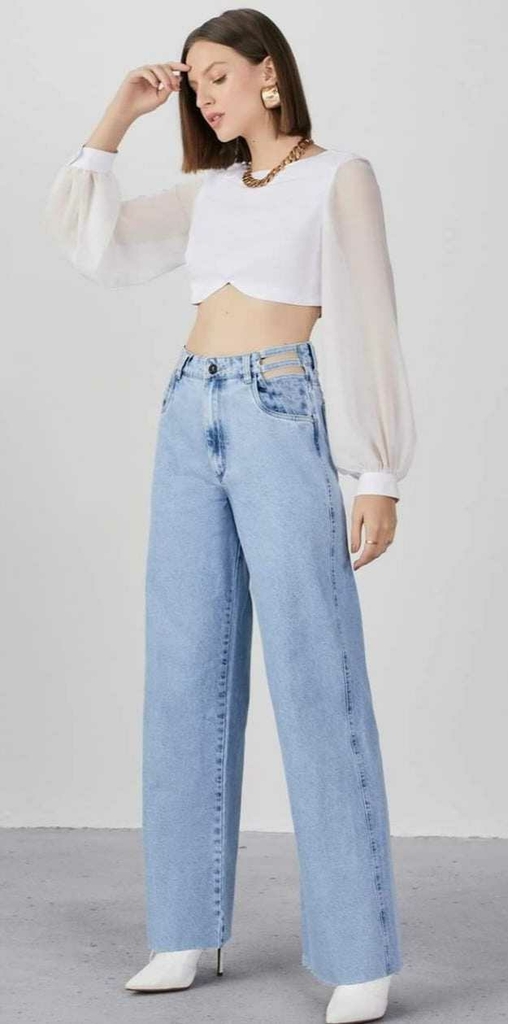 Calça Jeans Wide Betina Duo