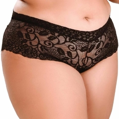 CALCINHA DELICIA PLUS SIZE HOT FLOWERS PRETO - comprar online