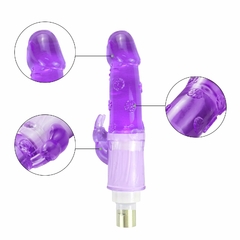 Vibrador Bastão com rabbit em jelly