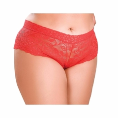 CALCINHA DELICIA PLUS SIZE HOT FLOWERS VERMELHO