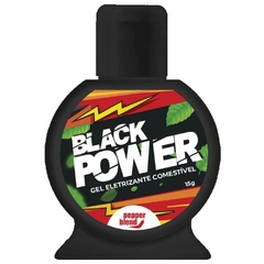 VIBRADOR LÍQUIDO BLACK POWER ELETRIZANTE COMESTIVEL 15G PEPPER BLEND