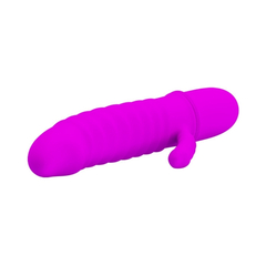 Mini vibrador ponto G com estimulador clitoriano na internet