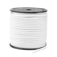 Cordão de Algodão 4 mm - Branco - (Rolo)