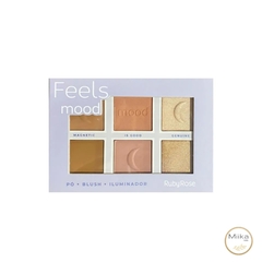 Paleta pó/blush/iluminador - Feels Mood - Ruby Rose