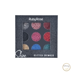 Paleta De Sombra Shine Glitter - Black - Ruby Rose