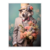 Quadro Decorativo Dog and Flowers - comprar online