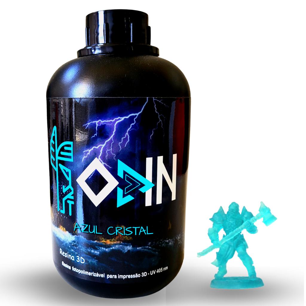 Resina para impressão 3D Odin Azul Cristal 1kg