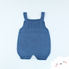 Romper Júnior com Body Bigodinhos- Azul na internet