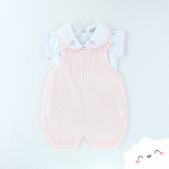 Romper Melissa com Body Crochê Rosa - comprar online