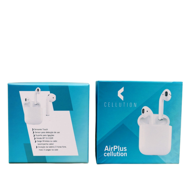 Fone de ouvido Sem Fio BT TWS Cellution AIRPLUS Branco