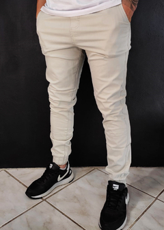 Calça Jogger Sarja Bege CSSBR634