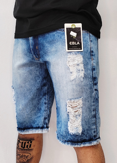 Bermuda Ebla Jeans azul destroyed BEJAZ1515