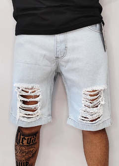 Bermuda Ebla Jeans clara destroyed BEJAZ1530 - comprar online