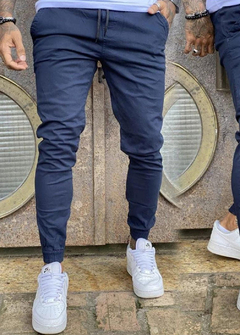 Calça Jogger Ebla sarja azul CSEAZ1555