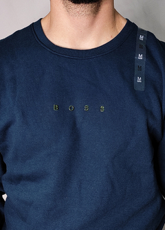 Moletom Hugo Boss basico azul marinho MHAZ1826 - comprar online