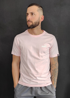 Camiseta Puma Essentials Small Logo Rosa CPRS1099