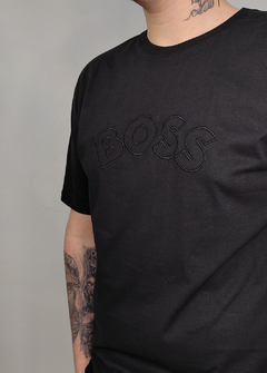 Camiseta Hugo Boss bordada preta CHPT1810 - comprar online