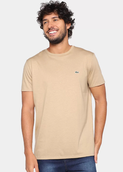 Camiseta Lacoste Basica Bege CLBR1358