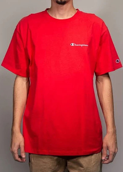 Camiseta Champion mini script vermelho CCVM1446