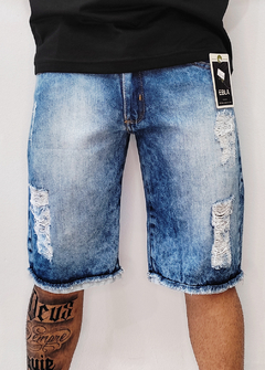 Bermuda Ebla Jeans azul destroyed BEJAZ1515 - comprar online