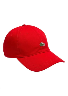 Bone Lacoste Logo Bordado Vermelho BLVM1077