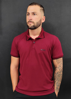 Camisa Polo Hugo Boss Regular Fit Bordo CPHVM948