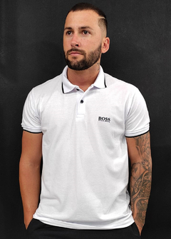 Camisa Polo Hugo Boss Regular Fit Branca CPHBR97