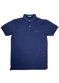 Camisa Polo Hugo Boss Regular Fit Azul Marinho CPHAZ96