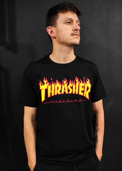 Camiseta Thrasher Flame Preta CTPT173