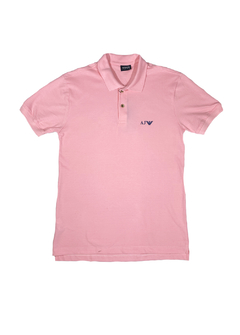 Camisa Polo Armani Jeans Regular Fit Rosa CPARS85