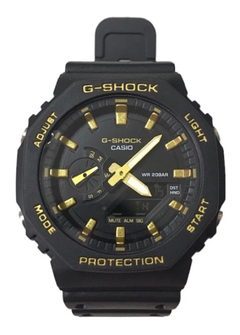 Relógio Casio G-Shock GA-2100-1A1DR Carbon preto dourado RCPT1452