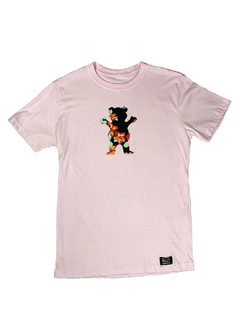 Camiseta Grizzly Urso Floral Rosa CGRS191