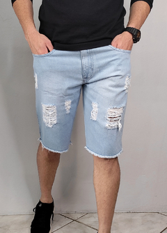 Bermuda Ebla Jeans Azul Rasga/Desfia BEJAZ1362