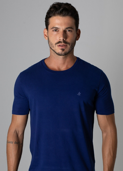 Camiseta Brooksfield basica azul marinho CBAZ1784