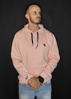 Moletom Canguru Abercrombie Rosa Claro MCARS1169 - comprar online