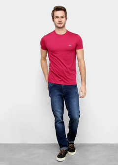 Camiseta Lacoste Basica Bordo CLVM1359 na internet